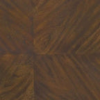 Table à manger Latisha 114" finition chêne antique - Acme Furniture : bordure argentée, détails floraux sur les pieds, base en résine