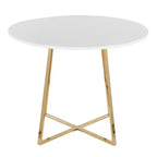 Table de salle à manger LumiSource Cosmo MDF Or/Blanc