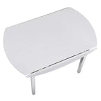 Table à manger escamotable Steve Silver Co. Naples Blanc : extensible, peu encombrante, certifiée CSA, 4 places