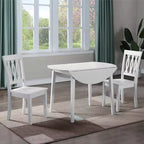 Table à manger escamotable Steve Silver Co. Naples Blanc : extensible, peu encombrante, certifiée CSA, 4 places