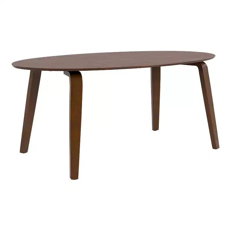 HOMES: Inside + Out 71" Sandy Cove Mid-Century Modern Oval Dining Table Walnut
