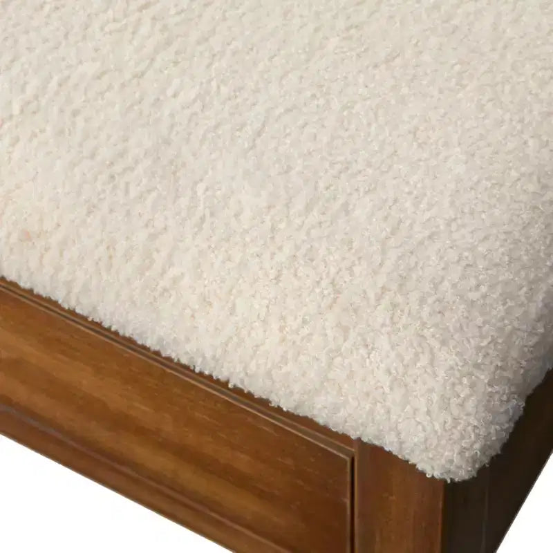 Banc de ferme Lifestorey Palmer avec rangement en chêne antique