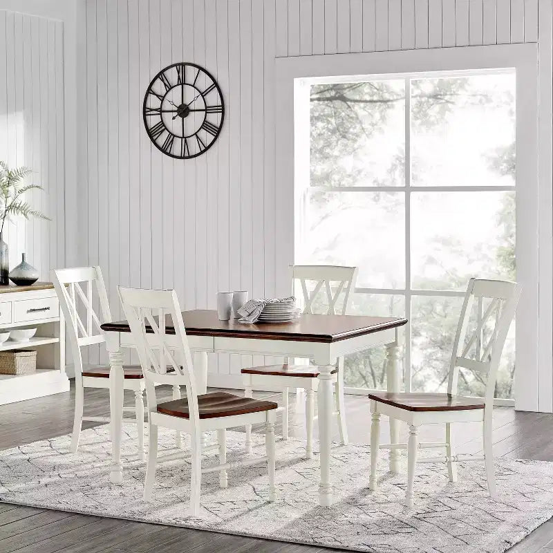 Ensemble de salle à manger extensible 5 pièces Shelby blanc – Crosley