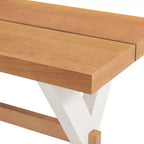 Table de salle à manger Chelsea 72 po avec 2 bancs en cerisier chaud - Meubles Alaterre : Bouleau massif, 6 places