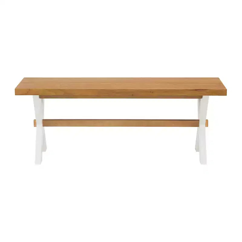 Table de salle à manger Chelsea 72 po avec 2 bancs en cerisier chaud - Meubles Alaterre : Bouleau massif, 6 places