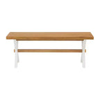 Table de salle à manger Chelsea 72 po avec 2 bancs en cerisier chaud - Meubles Alaterre : Bouleau massif, 6 places