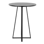 LumiSource Cosmo Table de comptoir en MDF Noir Métal/Noir