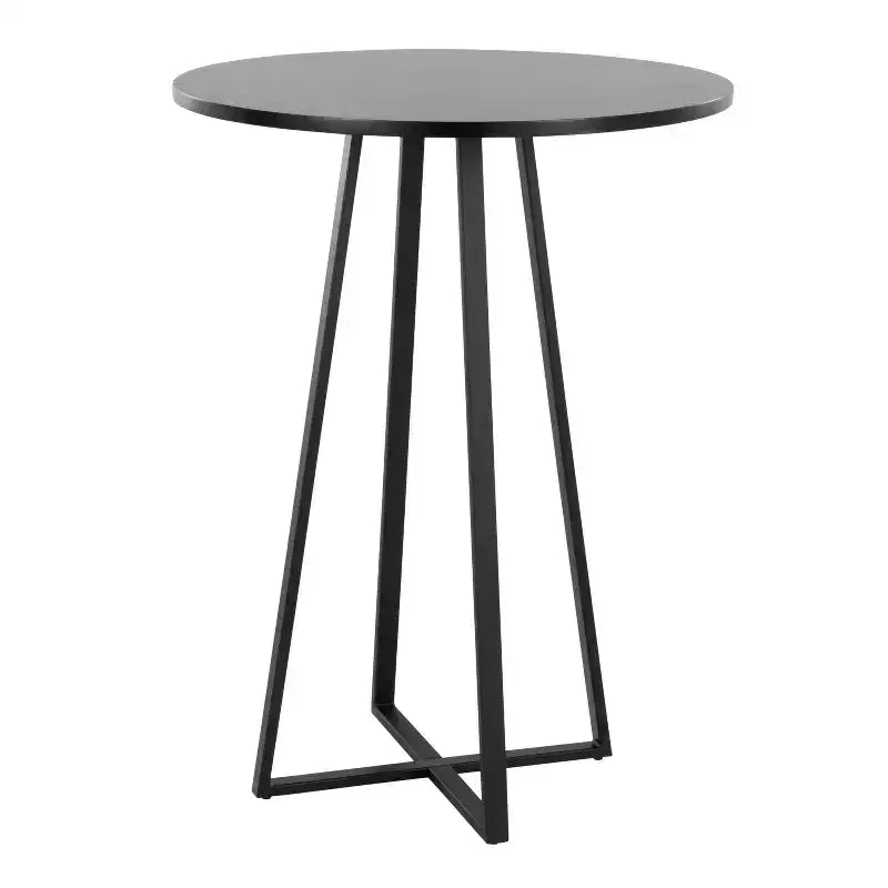 LumiSource Cosmo Table de comptoir en MDF Noir Métal/Noir