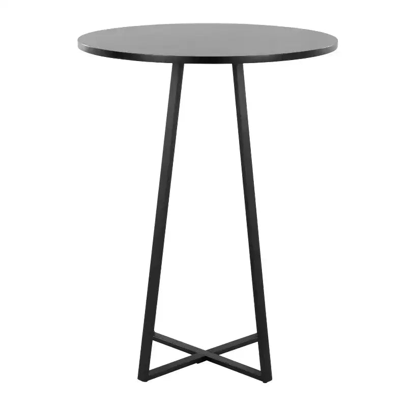 LumiSource Cosmo Table de comptoir en MDF Noir Métal/Noir
