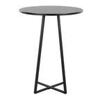 LumiSource Cosmo Table de comptoir en MDF Noir Métal/Noir