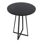 LumiSource Cosmo Table de comptoir en MDF Noir Métal/Noir