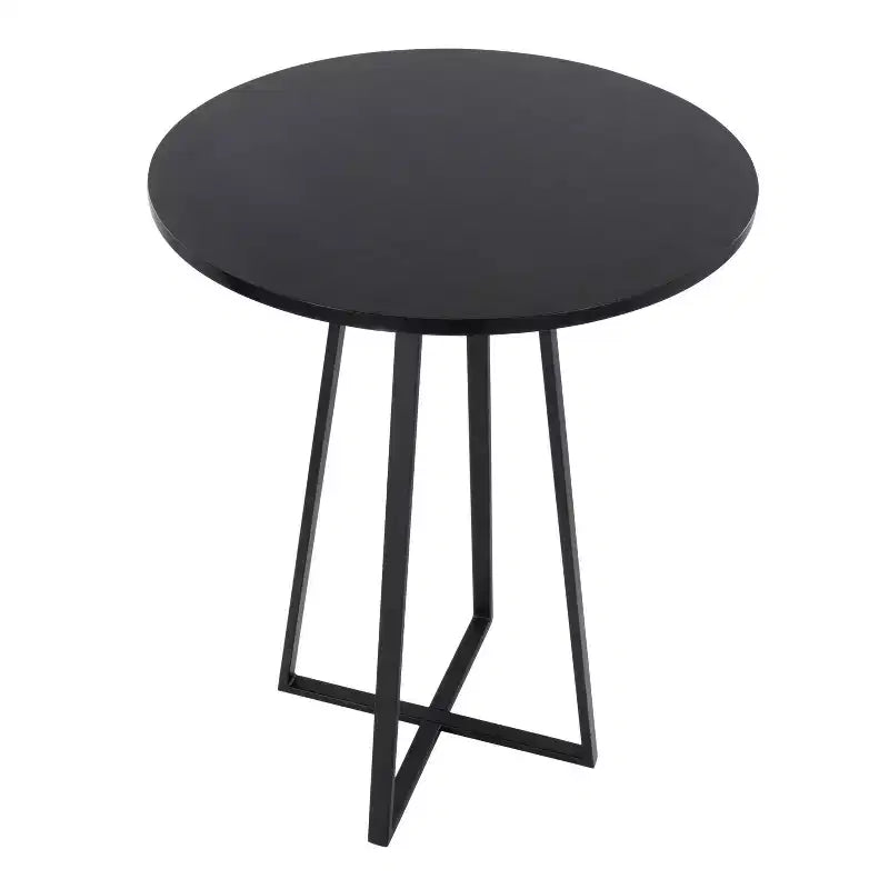 LumiSource Cosmo Table de comptoir en MDF Noir Métal/Noir