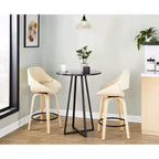 LumiSource Cosmo Table de comptoir en MDF Noir Métal/Noir