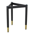 miBasics Shinesun Modern Triangle End Table Base Black: 21.83" High, Metal & Wood, 3-Leg Design, Assembly Required