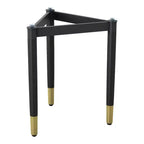 miBasics Shinesun Modern Triangle End Table Base Black: 21.83" High, Metal & Wood, 3-Leg Design, Assembly Required