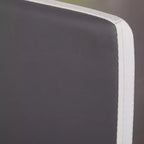 Ensemble de salle à manger rétro 5 pièces Buylateral Torrance avec chaises rembourrées dossier haut Blanc/Chrome/Gris
