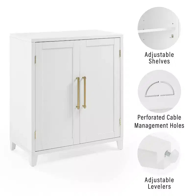 Armoire de cuisine Crosley Roarke de 91 cm, empilable, coloris blanc