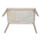 Table de salle à manger en bois massif International Concepts 30 po X 48 po avec pieds Shaker, non finie : style Mid-Century, 6 places
