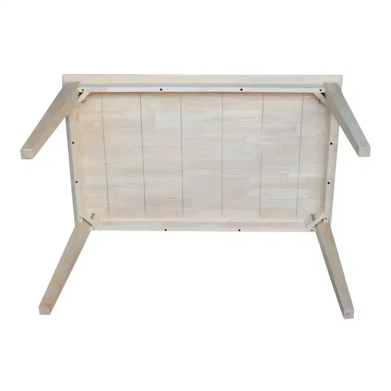 Table de salle à manger en bois massif International Concepts 30 po X 48 po avec pieds Shaker, non finie : style Mid-Century, 6 places