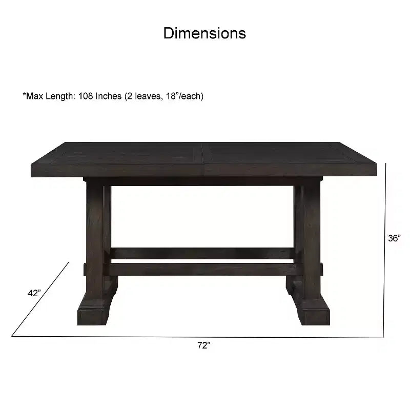 Table à hauteur de comptoir Napa cèdre foncé – Steve Silver Co. : Extensible, 10 places, style rustique