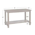 Table de salle à manger rectangulaire à hauteur de comptoir Buylateral Hathaway Modern Farmhouse, couleur Bois flotté