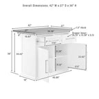 Îlot de cuisine Crosley Bartlett en bois, dessus blanc/noyer : style traditionnel, étagères réglables, chariot de rangement