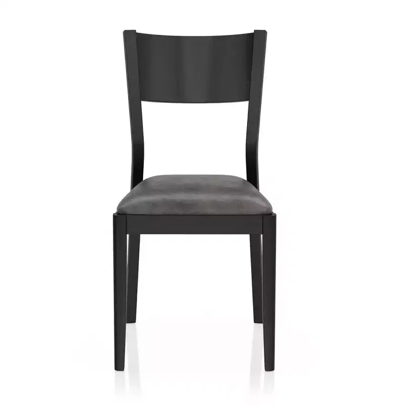 Ensemble de salle à manger 5 pièces Bernst Mid-Century Modern Chêne antique/Noir/Gris - miBasics : Structure en bois d'hévéa, sièges en similicuir