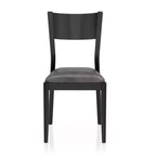 Ensemble de salle à manger 5 pièces Bernst Mid-Century Modern Chêne antique/Noir/Gris - miBasics : Structure en bois d'hévéa, sièges en similicuir