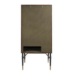 Casier à vin Yoela en cuir et aluminium de 31,5 po - Acme Furniture