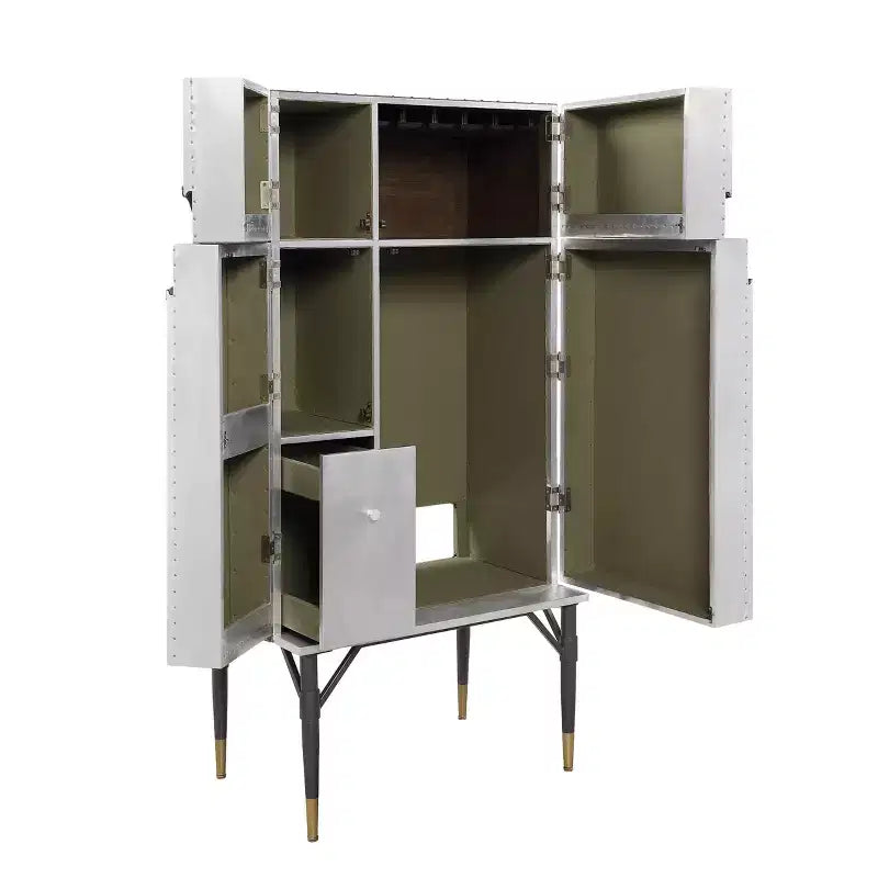 Casier à vin Yoela en cuir et aluminium de 31,5 po - Acme Furniture