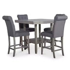 Home Design 5pc Dothan Counter Height Dining Set Antique Gray