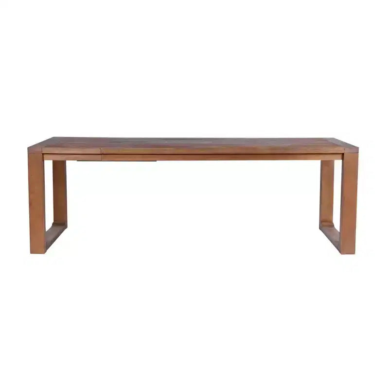 Table de salle à manger extensible Rasmus 89" Châtaigne - Boraam : Acacia massif, 8 places, Style ferme