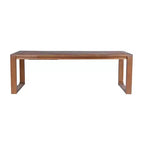 Table de salle à manger extensible Rasmus 89" Châtaigne - Boraam : Acacia massif, 8 places, Style ferme