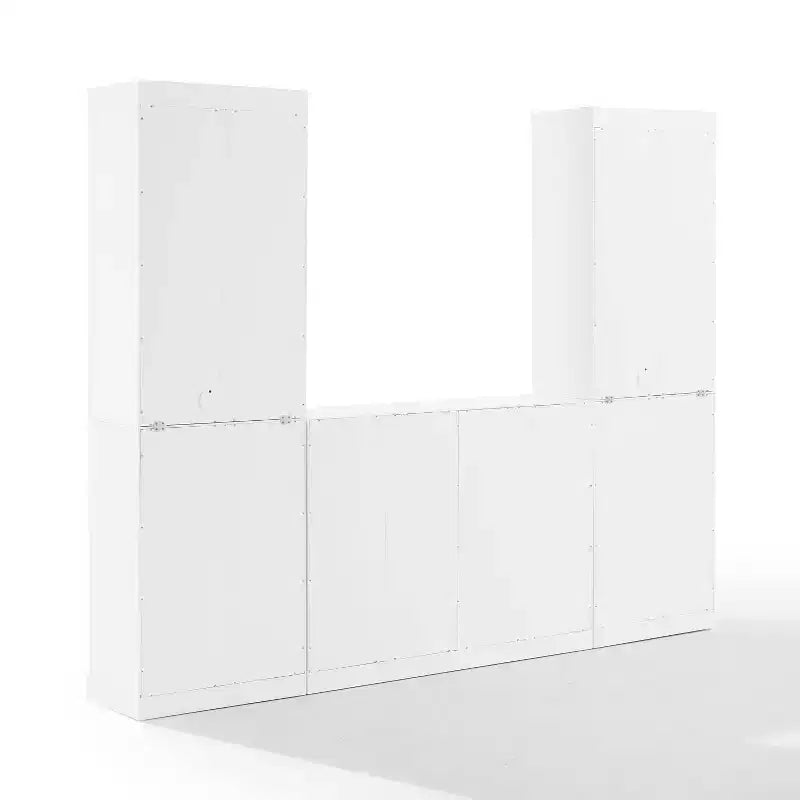 Ensemble buffet et meuble bar 3 pièces Crosley 95" Stanton blanc : Rangement traditionnel, design huche