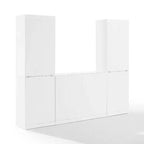 Ensemble buffet et meuble bar 3 pièces Crosley 95" Stanton blanc : Rangement traditionnel, design huche