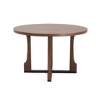 Christopher Knight Home Andrew Table à manger ronde rustique avec cadre entrecroisé, 122 cm, Noyer