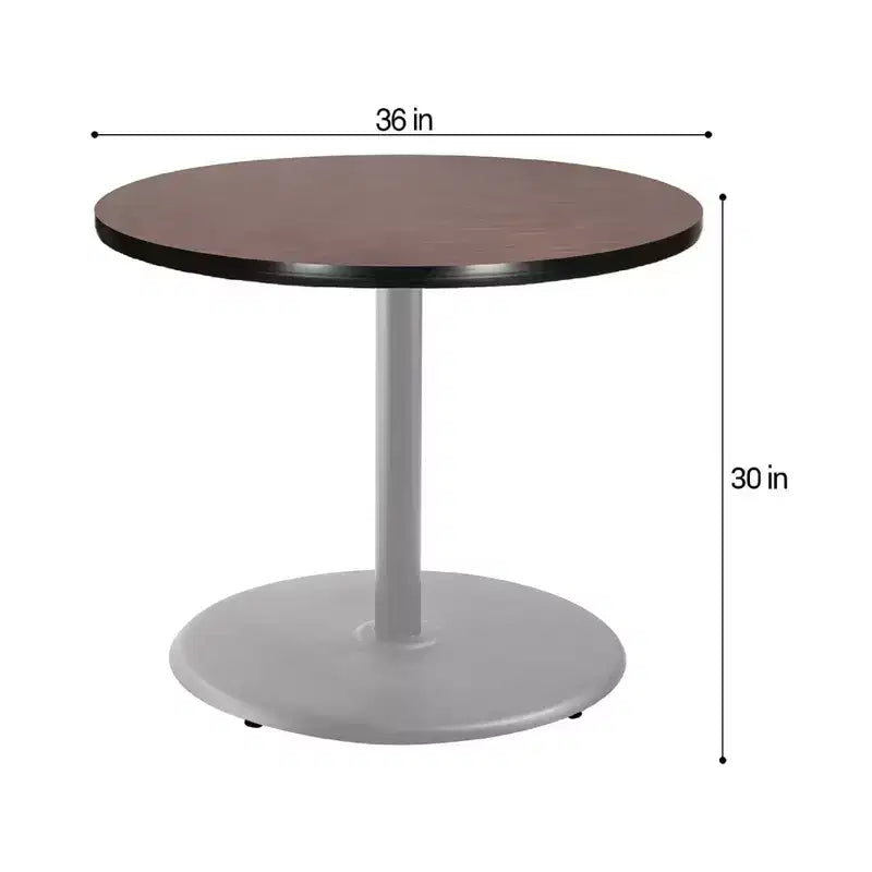 Table à manger ronde 30 po Hampden Furnishings, collection Bennet, gris/acajou