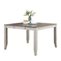Abacus Counter Table Alabaster/Honey - Steve Silver Co.: 36" High, Square, Seats 8, Butterfly Leaf