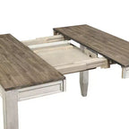 Table haute Abacus Alabaster/Honey - Steve Silver Co. : 91 cm de haut, carrée, 8 places, rallonge papillon