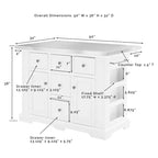 Îlot de cuisine en acier inoxydable Julia avec 2 tabourets, étagère à épices et porte-serviettes - Crosley