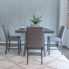 Ensemble de salle à manger Powell 5 pièces Barnes hauteur comptoir gris