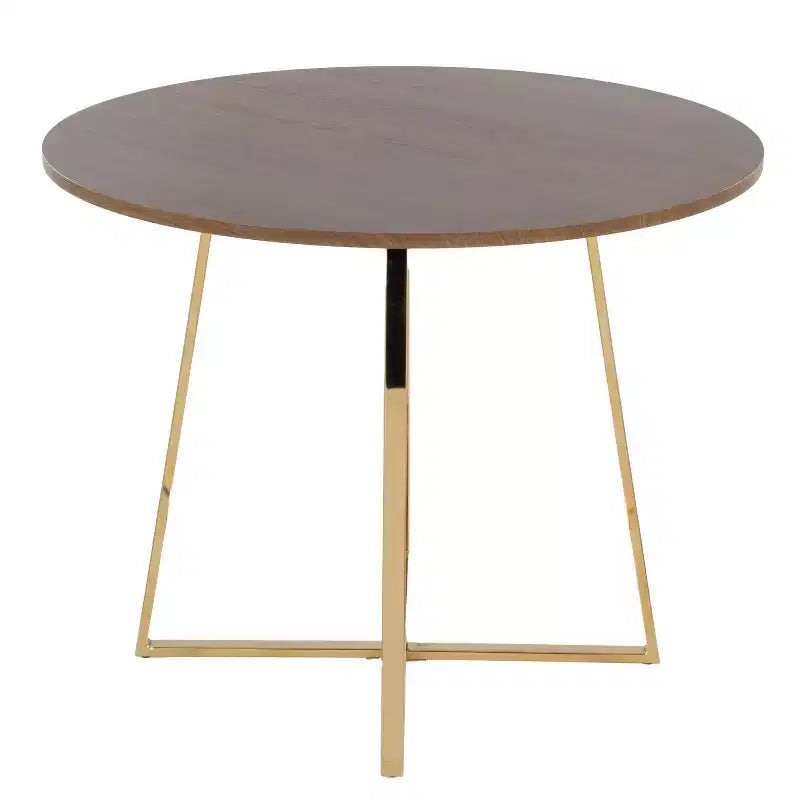 Table à manger LumiSource Cosmo Bois Or/Noyer
