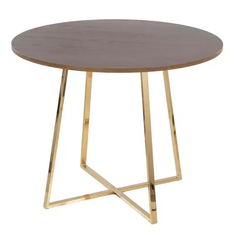 Table à manger LumiSource Cosmo Bois Or/Noyer