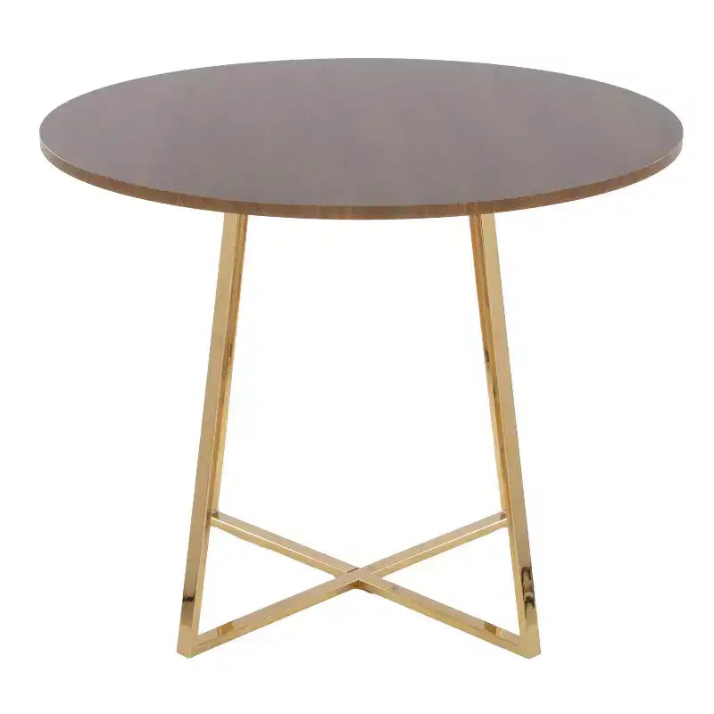 Table à manger LumiSource Cosmo Bois Or/Noyer