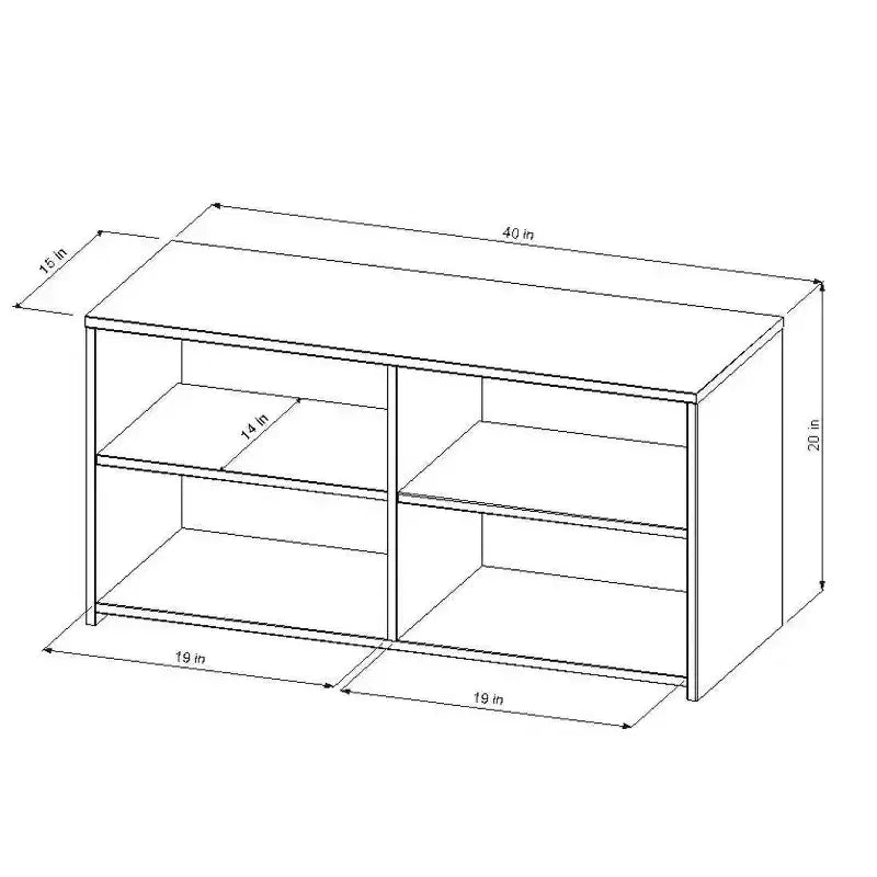 Meuble TV de rangement pour dortoir pour téléviseurs jusqu'à 43 po noir - Room Essentials