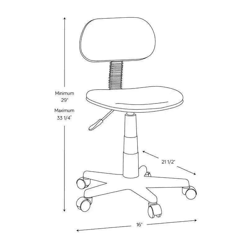 Chaise de bureau Dorm Task noire - Room Essentials