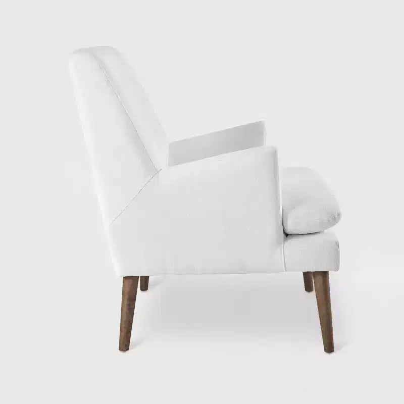 Chaise Longue Rembourrée Blanche Leisure - Modway : Milieu de Siècle Moderne, Accent de Chambre, Mousse Haute Densité