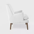Chaise Longue Rembourrée Blanche Leisure - Modway : Milieu de Siècle Moderne, Accent de Chambre, Mousse Haute Densité