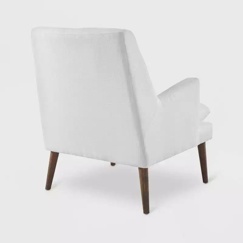 Chaise Longue Rembourrée Blanche Leisure - Modway : Milieu de Siècle Moderne, Accent de Chambre, Mousse Haute Densité