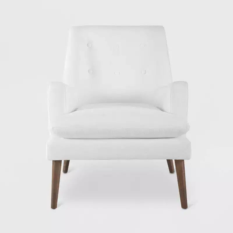 Chaise Longue Rembourrée Blanche Leisure - Modway : Milieu de Siècle Moderne, Accent de Chambre, Mousse Haute Densité
